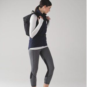 Lululemon Pace Rival Crop *22" Heathered Black / Black SIZE 8 NWT